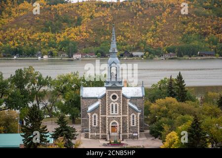 Sacred Heart Church in Lebret, Saskatchewan, Kanada. Stockfoto