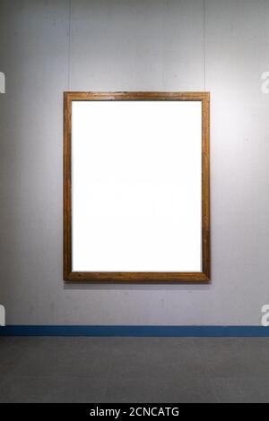 Holzbildrahmen isoliert Stockfoto