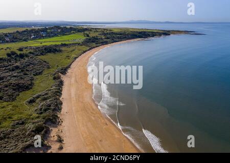 Luftaufnahme der Gullane Bay, East Lothian, Schottland. Stockfoto