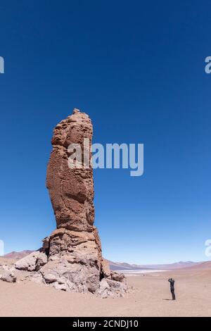 Steinformation im Salar de Tara y Aguas Calientes I, Nationalpark Los Flamencos, Region Antofagasta, Chile Stockfoto