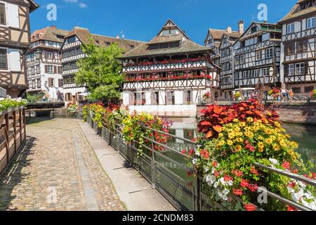 Maison Les, La Petite France, Weltkulturerbe der UNESCO, Straßburg, Elsass, Frankreich, Europa Stockfoto