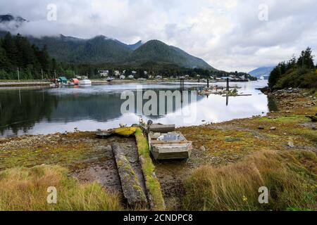 Klemtu, First Nations Kitasoo Xai Xais Gemeinschaft, Swindle Island, Great Bear Rainforest, British Columbia, Kanada Stockfoto