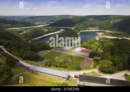 Luftaufnahme der ehemaligen NS-Ordensburg Vogelsang, heute Vogelsang ip, Schleiden, Deutschland, Europa Stockfoto