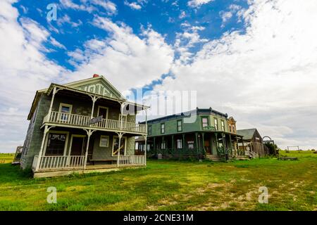 Historische Straßenattraktion, 1880 Town erbaut, um eine funktionierende Stadt in den 1880er Jahren zu modellieren, Midland, South Dakota, Vereinigte Staaten von Amerika Stockfoto