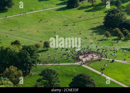 Eine Luftaufnahme von Primrose Hill im Norden Londons, England, Großbritannien, Europa Stockfoto