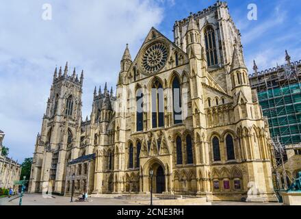 York Minster, eine der größten mittelalterlichen Kathedralen in Europa, York, North Yorkshire, England, Großbritannien, Europa Stockfoto