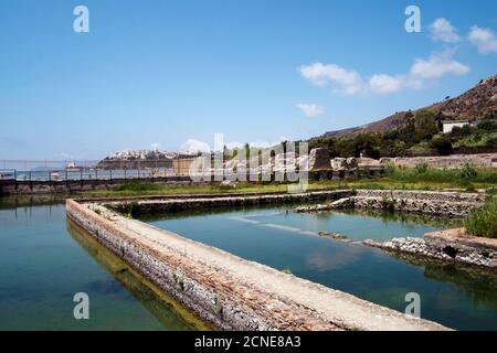 Die alte römische Tiberius Fischfarm, Sperlonga, Latium, Italien, Europa Stockfoto