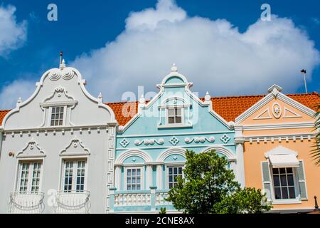 Architektur, Detail von Gebäuden, Oranjestad, Aruba, ABC-Inseln, Niederländische Antillen, Karibik, Mittelamerika Stockfoto