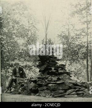 . Amerikanische Ornithologie, für zu Hause und Schule . onal Übungen. Lage.das Camp liegt wunderschön am Westufer des Lake Quinsi-gamond, etwa eine Meile nördlich des Causeway, auf den alten Camping- und Angelplätzen der Nipmuck Indianer. Es nimmt die vierzig acrepark im Besitz der Worcester Natural History Society. Der Trakt umfasst Hügel, Wald und offenes Land. Die Lage ist alles, was aus hygienischer Sicht gewünscht werden könnte. Der Zeltplatz ist gut von großen Waldbäumen verschiedener Art beschattet; die Zelte werden auf trockenem, kiesigen Boden am Fuße des Wigwam Hill aufgestellt. Das bewaldete hil Stockfoto