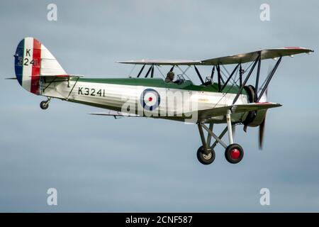 Der Avro Type 621 Tutor war ein zweisitziger britischer Radialmotorflugzeug aus der Zwischenkriegszeit. Es war ein einfacher, aber robuster Basic Trainer. Stockfoto