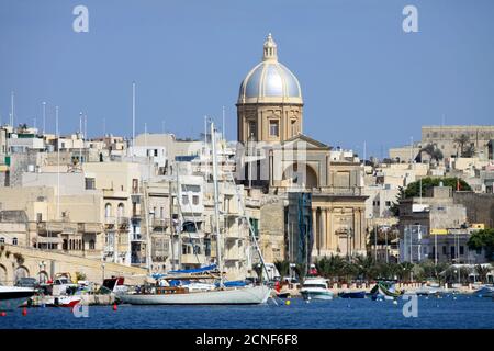 Pfarrkirche des heiligen Josef am Wasser in Kalkara, Malta Stockfoto