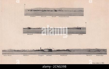 Portsmouth Harbour Eingangsprofil. Gosport Haslar Spitbank Fort ADMIRALTY 1943 Stockfoto