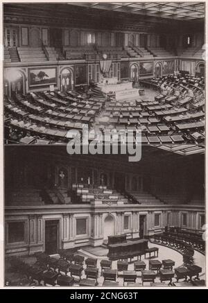 Washington: 1. Repräsentantenhaus. 2. Senatskammer. Washington DC 1903 Stockfoto