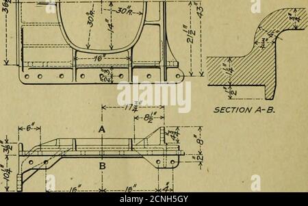 . Amerikanischer Ingenieur und Eisenbahn Zeitschrift . •, ^ngtii-Snera//7- .■a. Horizontaler Rahmen.--.VR-Jur-Halterung. 55 t-3£- »lll ---3Hhl«*L l @@ HÖHE UND PLAN DES STAHLGUSSRAHMENS, ALLES IN EINEM gemacht (Position der horizontalen Rahmenstrebe wird angezeigt.) STÜCK. Stockfoto