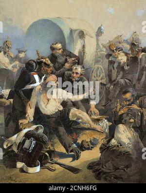 Zichy Mihaly von - Szene aus dem Krimkrieg - Ungarische Schule - 19. Jahrhundert Stockfoto