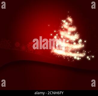 Leuchtender Weihnachtsbaum Stockfoto