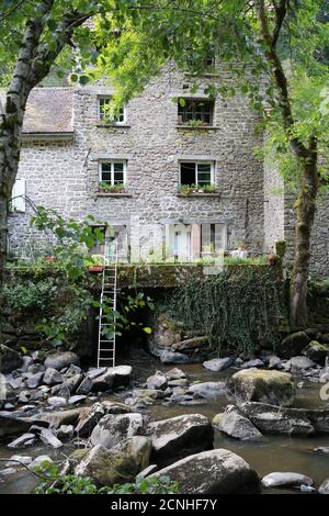 Vallée de la Sedelle, Crozant, Creuse, Mittelfrankreich, Europa Stockfoto