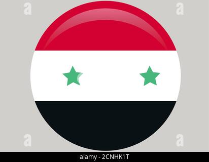 Nationalflagge von Syrien mit den richtigen Proportionen und Farbgebung Stock Vektor