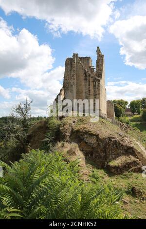 Château de Crozant, Vallée de la Sedelle, Crozant, Creuse, Mittelfrankreich, Europa Stockfoto