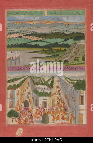 Folio aus einem Manuskript des Raga Darshan von Anup, datiert A.H. 1214/ A.D. 1799-1800. Stockfoto