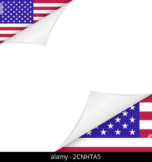 Vektorsymbol für USA-Flag-Umblättern Stock Vektor