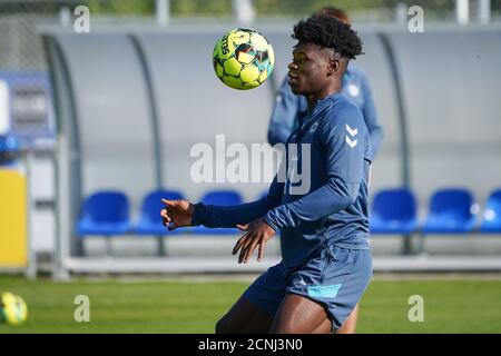 Odense, Dänemark. September 2020. Emmanuel Sabbi (11) von Odense Boldklub während einer Trainingseinheit auf dem Odense Boldklub Trainingsgelände Aadalen in Odense gesehen. (Foto Kredit: Gonzales Foto/Alamy Live News Stockfoto