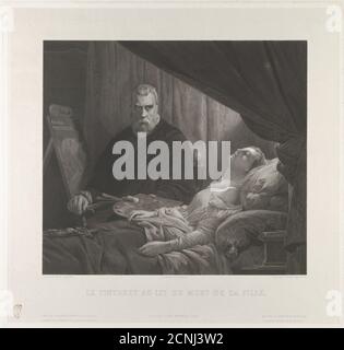 Tintoretto am Sterbebett seiner Tochter, nach 1843. Stockfoto