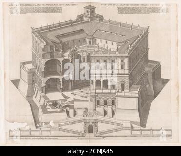 Speculum Romanae Magnificentiae: Farnese Palast, 16. Jahrhundert. Stockfoto