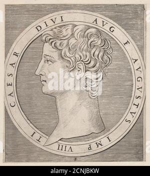 Speculum Romanae Magnificentiae: Tiberius, aus den zwölf Caesaren, ca. 1500-1534. Stockfoto