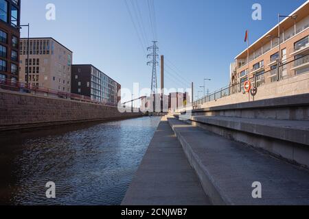 Korkeasaari, Helsinki, Finnland, 21. August 2020 Ansicht des Kraftwerks. Hochwertige Fotos Stockfoto