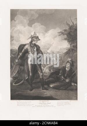 Prinz Henry, Hotspur und Falstaff (Shakespeare, König Heinrich IV., Teil 1, Akt 5, Szene 4), Erstveröffentlichung 1796; Neuauflage 1852. Stockfoto