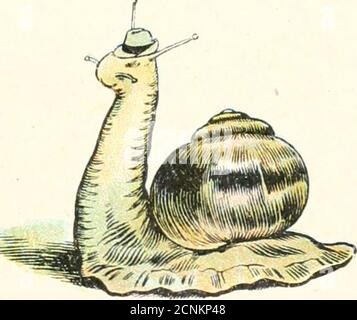 . A B C, . Aussitôt M Escargot, tout attendrie, dit à son mari :« Si nous ladoptions? – Jallais te le proposer, » répondit M. Escargot. Et il sortit presque entièrement de sa maison pourembrasser son nouveau fils. En peu de temps, le Petit escargot devint gros, graset luisant. Alors la mère Escargot dit au père Escargot : « Mon ami, il faut marier notre fils. Il faut luichercher une jolie fille de notre monde, afin que nousayons de beaux petits-enfants. - Jallais te le proposer, répondit le mari. Mais àqui nous adresser pour cela? – De mon balcon vert, dit M Escargot, je vois lepeuple des Four Stockfoto
