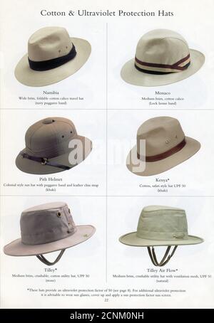 The Inside of UK catalog 'James Lock & Co', oktober 2007. Stockfoto