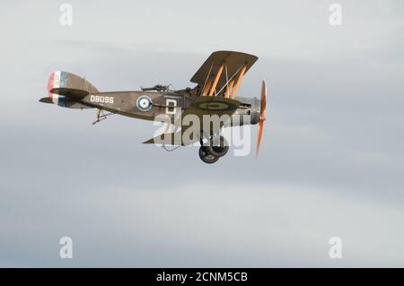 Der Bristol F.2 Fighter war ein britischer Zweisitzer-Doppeldecker-Kämpfer Und Aufklärungsflugzeug des Ersten Weltkriegs entwickelt b Stockfoto