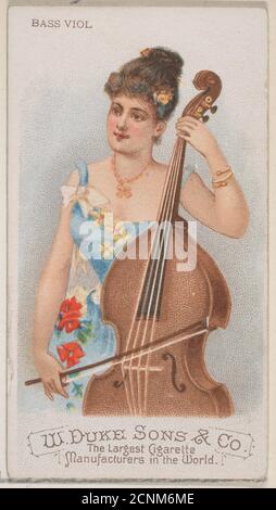 Bass Viol, aus der Reihe Musikinstrumente (N82) für Duke Brand Cigarettes, 1888. Stockfoto