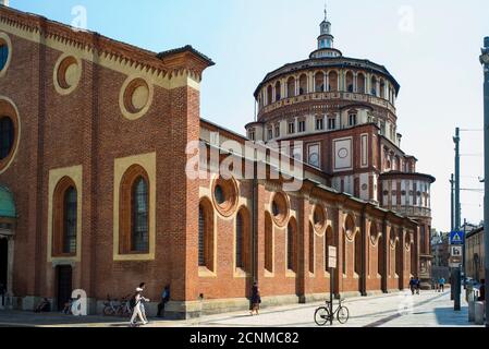 Mailand, Lombardei, Italien, Santa Maria delle Grazie, Backsteingotik, Renaissance-Gebäude, Dominikanerkloster Stockfoto