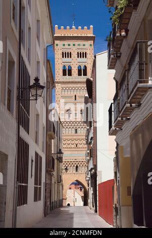 Mudejar Turm von San Martin in Teruel, Spanien. Stockfoto