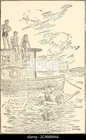 . Roy Blakeleys Abenteuer im Lager . Er kam also sehr weit - gerecht beantwortet unsere Prost. Oh, knistert, aber er war ein guter Mann. KAPITEL IX ERZÄHLT ÜBER SKINNY* S SCHWIMMUNTERRICHT Ich weiß NICHT, was dieses Kapitel zu nennen. Vielleicht wird es kommen, ohne zu rufen, hey? Wie auch immer, ich sollte mir Sorgen machen. Vielleicht denke ich nicht an einen Namen, als ich damit fertig war. Es wird meistens überSkinny sein. Es gibt nicht viel mehr zu erzählen über unsere Reise nach Catskill Landing, aber Sie warten nur, und es gibt viel zu erzählen über unsere Kreuzfahrt wieder unten. Donnbe in Eile – nur Sie warten. Mehr Eile, weniger Geschwindigkeit. Aber nehmen Sie es von mir, Sie bekommen nicht muchspeed o Stockfoto