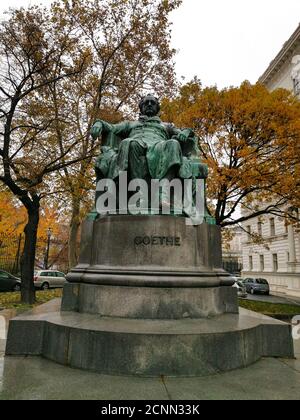 Goethe-Denkmal in Wien, Österreich. Stockfoto