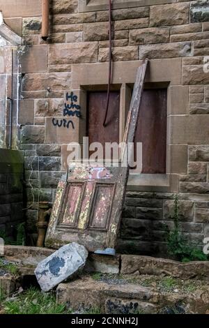 North Lanarkshire, Schottland, Großbritannien. 4. September 2020: Das Hartwood Hospital war ein psychiatrisches Krankenhaus aus dem 19. Jahrhundert im schottischen Dorf Hartwood. Stockfoto