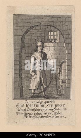 Johann Friedrich Struensee (1737-1772), 1772. Private Sammlung. Stockfoto