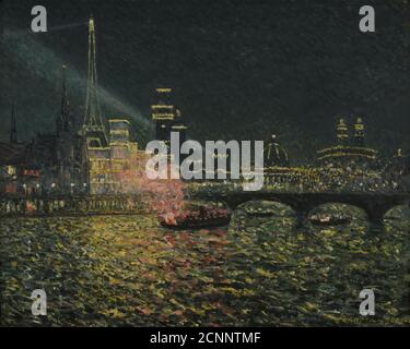 F&#xe9;erie nocturne: Exposition universelle 1900 (Nocturnal Festes: World's Fair 1900), 1900. Gefunden in der Sammlung von Mus&#xe9;e des Beaux-Arts, Reims. Stockfoto