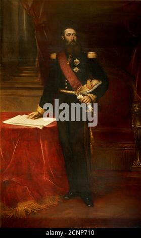 Porträt von Leopold II (1835-1909), König der Belgier, c. 1870. Gefunden in der Sammlung Stadhuis van Antwerpen. Stockfoto