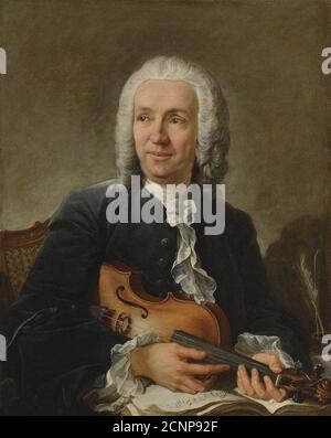 Porträt des Komponisten Francesco Geminiani (1687-1762), c. 1745. Private Sammlung. Stockfoto