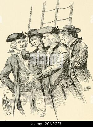 . Als wir die Gaspee zerstört : eine Geschichte von Narragansett Bay in 1772 . Rätsel für mich ; Aber ich kannte Cap-tain Josh gut genug zu glauben, er sah seinen Weg klar zu einigen unangenehmen Trick auf dem Könige Schiff, sonst hätte er seine Zunge gehalten, denn er war nicht ein Mann geneigt, viel in der Art der müden Prahlerei zu tun. Wenn du seinen Stolz auf irgend eine Weise wie auch immer einen Sturz geben kannst, so werde die Kosten eines Abendessens für alle Hände ausstehen, wohin es der Gesellschaft gefallen möge, es zu nehmen, und noraisonable Unkosten sollen geschont werden, ^rief Meister Dunn, als er zuerst auf den bewaffneten Schoner und dann auf unsern Kapitän schaute, Wer hielt die Stockfoto