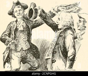 . Als wir die Gaspee zerstört: Eine Geschichte von Narragansett Bay in 1772. G mit einem Ruck ashe schlug die Schwärme des Punktes, über für einen Augenblick der Wind kam in Puffs und zwang sie noch weiter auf den Sand. Danach lag sie fast auf ihren Balkenenden, hilflos, und sogar ein Landmann hätte sehen können, daß die Scheußlust in der gleichen Situation verharren, bis die Springzeiten sie befreien sollten. Nun kamen die Passagiere zu mir in meinem Jubel, denn sie verstanden den Trick zu einer Nettigkeit. Meister Dunn ergriff Captain Lindsey mit beiden Händen und schüttelte sie heftig, als ob sie es versuchten Stockfoto