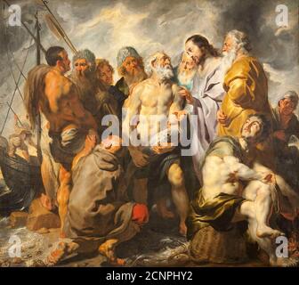 Die Ernennung von Peter als Chief Shepherd der Kirche, c. 1616-1617. Gefunden in der Sammlung von Sint-Jacobskerk, Antwerpen. Stockfoto
