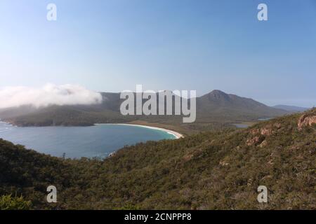 Wineglass Bay im Freycinet National Park, Tasmanien, Australien Stockfoto