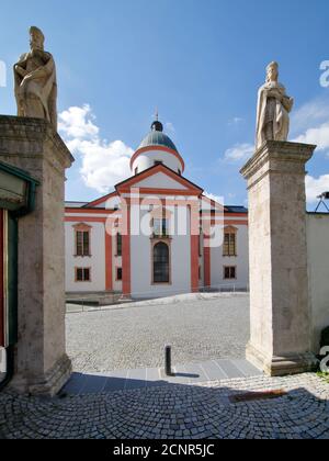 Die Basilika von Mariazell, ein berühmtes Heiligtum in Österreich Stockfoto