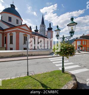 Die Basilika von Mariazell, ein berühmtes Heiligtum in Österreich Stockfoto